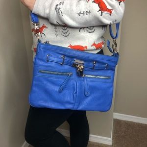 Blue crossbody purse